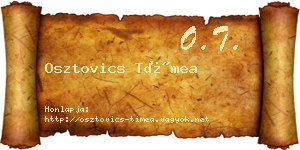 Osztovics Tímea névjegykártya