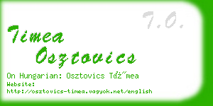 timea osztovics business card